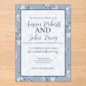 Black & White Modern Wedding Invitation Acryleinladungen (Vorderseite)