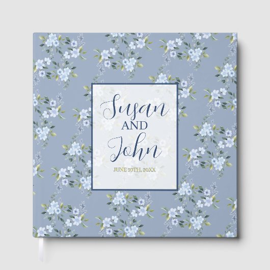 Black & White Modern Wedding Invitation Gästebuch (Vorderseite)