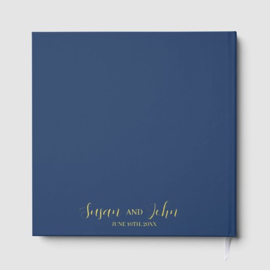 Black & White Modern Wedding Invitation Gästebuch (Rückseite)