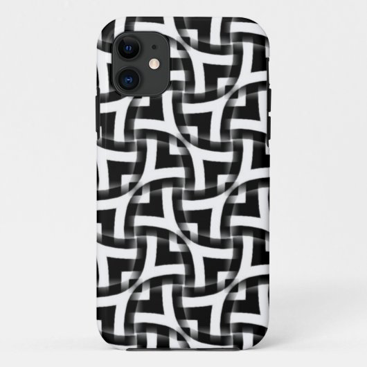 Black+White Modernes Abstraktes Muster iPhone 5 Fa Case-Mate iPhone Hülle (Rückseite)