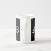 Black White Monogram Brand Name Classic mug Porzellantasse (Rückseite)