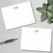 Black White Monogram Post-it Klebezettel
