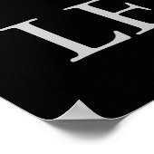 Black & White Motivierend Leadership Eagle Poster (Ecke)