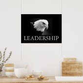 Black & White Motivierend Leadership Eagle Poster (Küche)