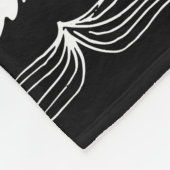 Black & White Moustache Seamless Repeat Background Fleecedecke (Ecke)
