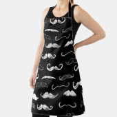 Black & White Moustache Seamless Repeat Background Schürze (InSitu)