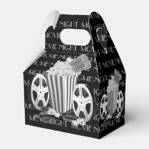Black & White Movie Night Gable Geschenkschachtel