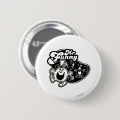 Black & White Mr. Funny Button (Vorne & Hinten)