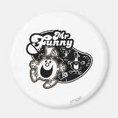 Black & White Mr. Funny Magnet (Vorne)