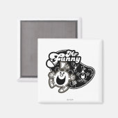 Black & White Mr. Funny Magnet (Vorderseite/Rückseite)