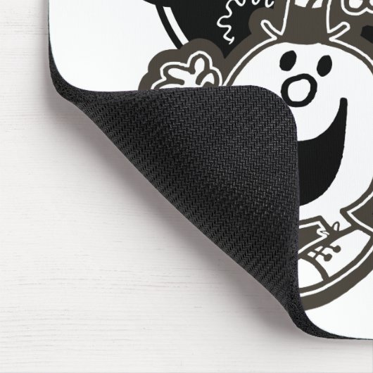 Black & White Mr. Funny Mousepad (Ecke)