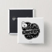 Black & White Mr. Greedy Button (Vorne & Hinten)