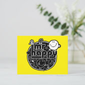 Black & White Mr Happy Postkarte (Stehend Vorderseite)