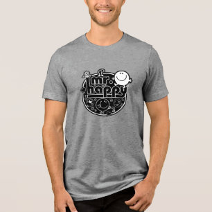 Black & White Mr Happy Tri-Blend Shirt