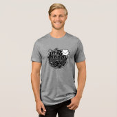Black & White Mr Happy Tri-Blend Shirt (Vorderseite voll)