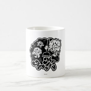 Black & White Mr. Messy Cleaning Kaffeetasse