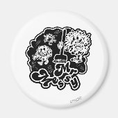 Black & White Mr. Messy Cleaning Magnet (Vorne)