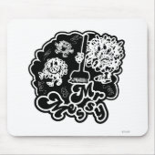 Black & White Mr. Messy Cleaning Mousepad (Vorne)