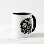 Black & White Mr. Messy Cleaning Tasse (VorderseiteRechts)