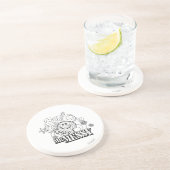 Black & White Mr. Messy | Sterne und Wirbel Untersetzer (Seite)