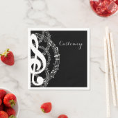 Black & White Music Napkins Serviette (Beispiel)