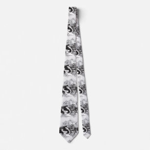 Black/White Music Necktie Krawatte