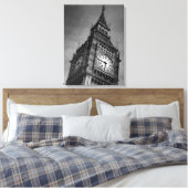 Black & White Nah up Big Ben London Reisen Leinwanddruck (Insitu (Schlafzimmer))