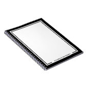 Black White Name Monogram Notizblock (Rechte Seite)