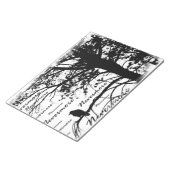 Black & White Nevermore Raven Silhouette Notizblock (angewinkelt)