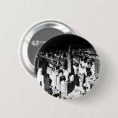 Black & White New York Button (Vorne & Hinten)