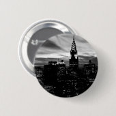 Black & White New York City Midtown Button (Vorne & Hinten)