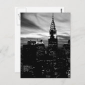 Black & White New York City Midtown Postkarte (Vorne/Hinten)