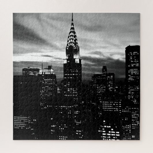 Black & White New York City Midtown Puzzle (Vertikal)
