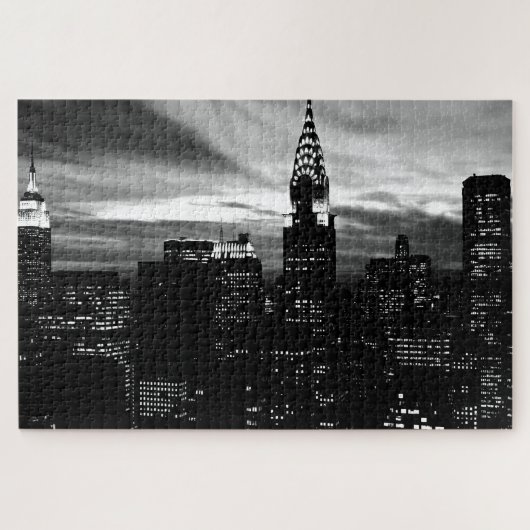 Black & White New York City Midtown Puzzle (Horizontal)