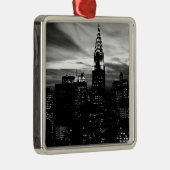 Black & White New York City Midtown Silbernes Ornament (Rechts)