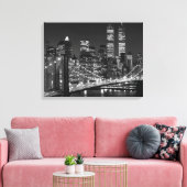 Black & White New York City Wrapped Canvas Leinwanddruck (Insitu (Wohnzimmer))