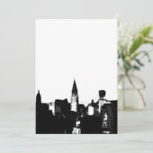 Black & White New York Einladung (Stehend Vorderseite)