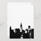 Black & White New York Einladung (Vorne/Hinten)