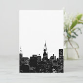 Black & White New York Einladung (Stehend Vorderseite)
