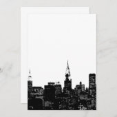 Black & White New York Einladung (Vorne/Hinten)