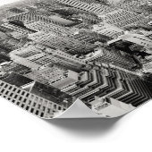 Black & White New York Manhattan Skyline Poster (Ecke)