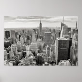 Black & White New York Manhattan Skyline Poster (Vorne)