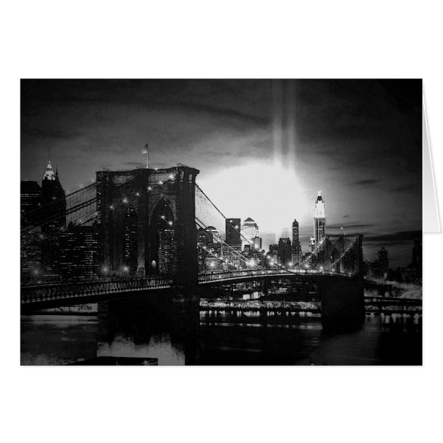 Black & White New York Skyline (Vorderseite (Horizontal))