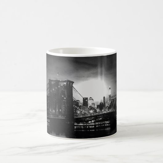 Black & White New York Skyline Kaffeetasse (Mittel)