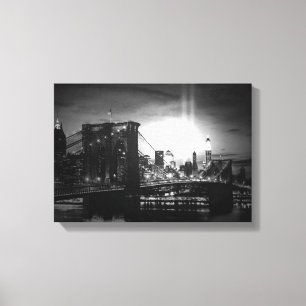 Black & White New York Skyline Wrapped Canvas Leinwanddruck