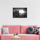 Black & White New York Skyline Wrapped Canvas Leinwanddruck (Insitu (Wohnzimmer))