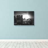 Black & White New York Skyline Wrapped Canvas Leinwanddruck (Insitu (Holzboden))