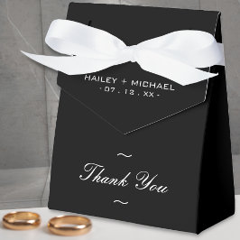 Black & White Newlywed Vielen Dank für Ihre Hochze Geschenkschachtel