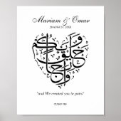 Black & White Nikkah Wedding Poster (Vorne)
