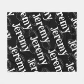 Black & White Novelball Fleece Blanket (Vorderseite (Horizontal))